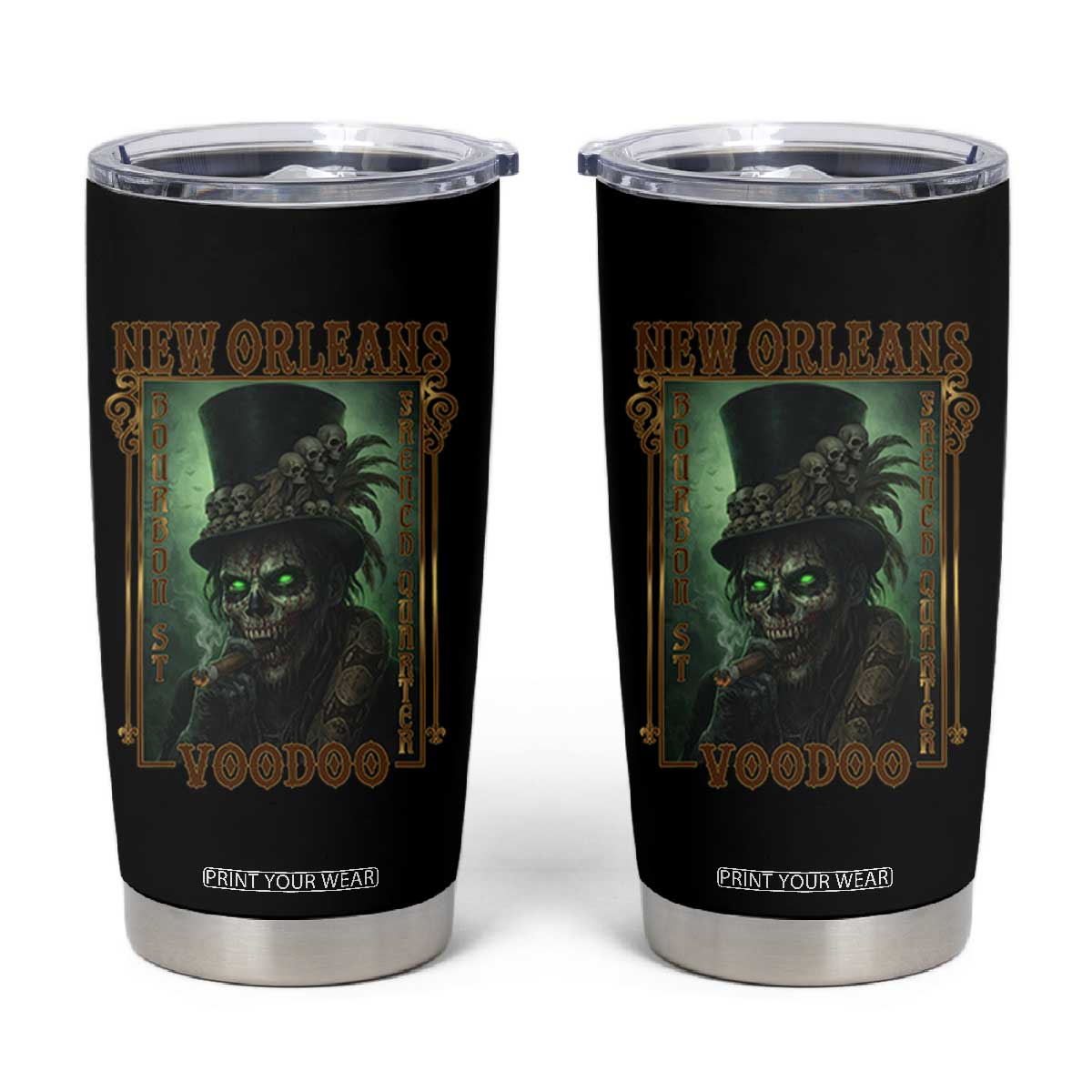 New Orleans Voodoo Tumbler Cup Bourbon Street French Quarter Creepy Occult Lover TS11 Black Print Your Wear