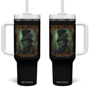 New Orleans Voodoo Tumbler With Handle Bourbon Street French Quarter Creepy Occult Lover TS11 One Size: 40 oz Black Print Your Wear