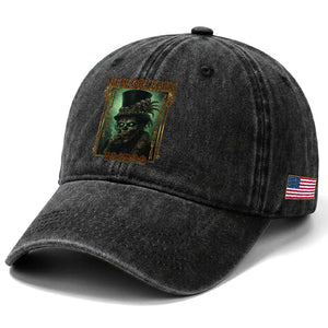 New Orleans Voodoo Washed Cotton Baseball Cap Bourbon Street French Quarter Creepy Occult Lover TS11 Print Your Wear