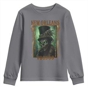 New Orleans Voodoo Youth Sweatshirt Bourbon Street French Quarter Creepy Occult Lover TS11 Charcoal Print Your Wear