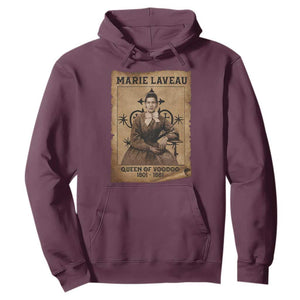 Marie Laveau Hoodie Queen Of Voodoo New Orleans Hoodoo Rootwork TS11 Maroon Print Your Wear