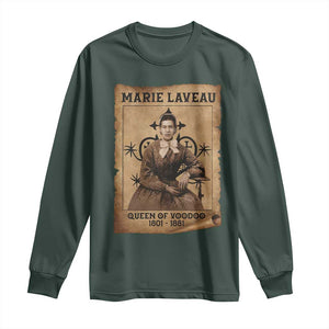 Marie Laveau Long Sleeve Shirt Queen Of Voodoo New Orleans Hoodoo Rootwork TS11 Dark Forest Green Print Your Wear