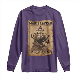 Marie Laveau Long Sleeve Shirt Queen Of Voodoo New Orleans Hoodoo Rootwork TS11 Purple Print Your Wear
