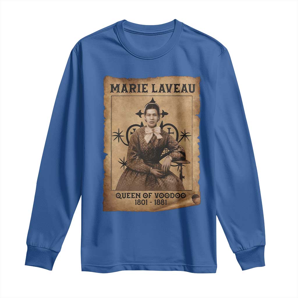 Marie Laveau Long Sleeve Shirt Queen Of Voodoo New Orleans Hoodoo Rootwork TS11 Royal Blue Print Your Wear