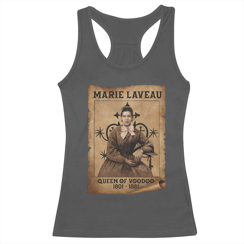 Marie Laveau Racerback Tank Top Queen Of Voodoo New Orleans Hoodoo Rootwork TS11 Dark Heather Print Your Wear