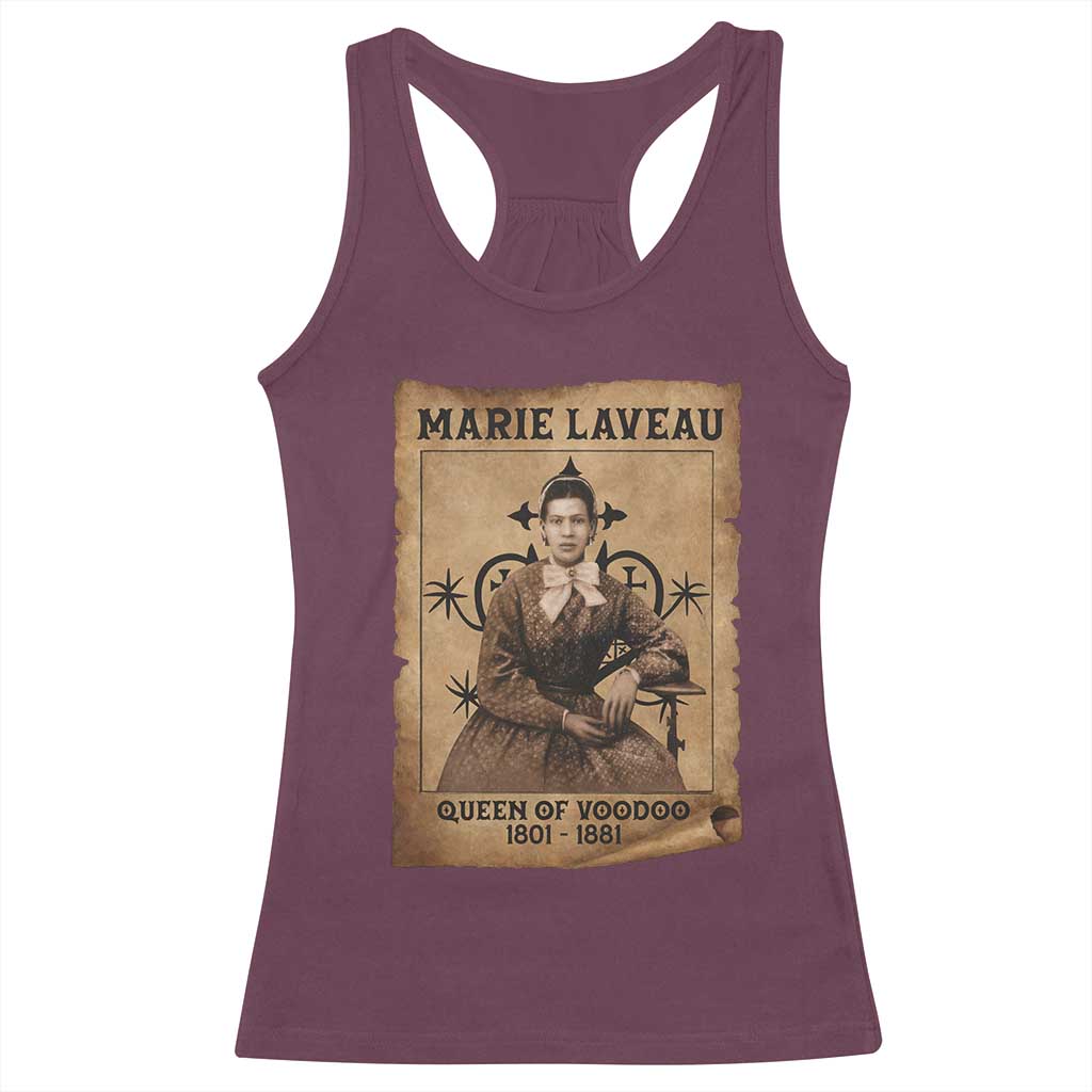 Marie Laveau Racerback Tank Top Queen Of Voodoo New Orleans Hoodoo Rootwork TS11 Maroon Print Your Wear