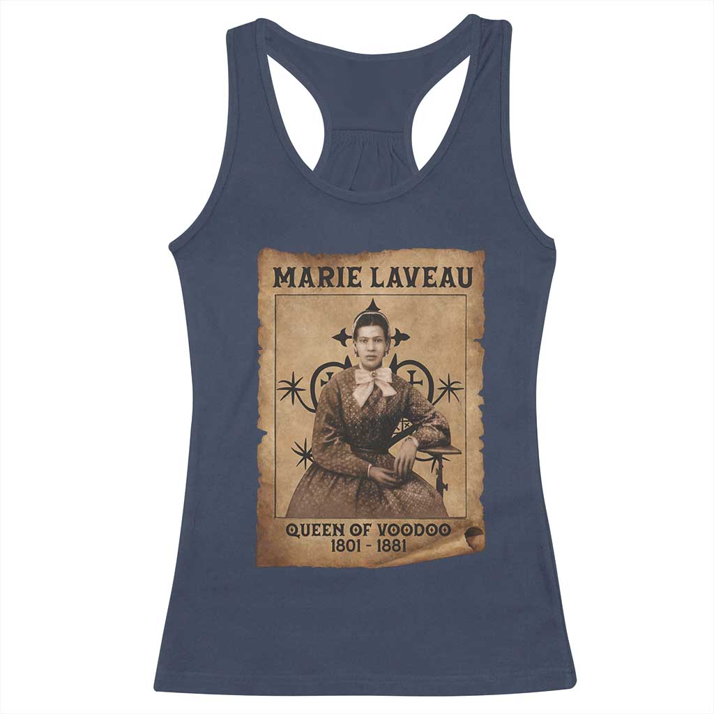 Marie Laveau Racerback Tank Top Queen Of Voodoo New Orleans Hoodoo Rootwork TS11 Navy Print Your Wear