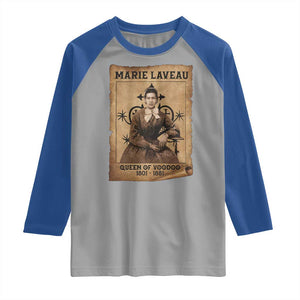 Marie Laveau Raglan Shirt Queen Of Voodoo New Orleans Hoodoo Rootwork TS11 Sport Gray Royal Print Your Wear