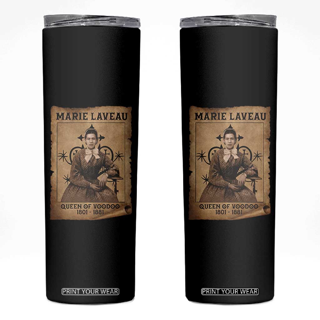 Marie Laveau Skinny Tumbler Queen Of Voodoo New Orleans Hoodoo Rootwork TS11 Black Print Your Wear