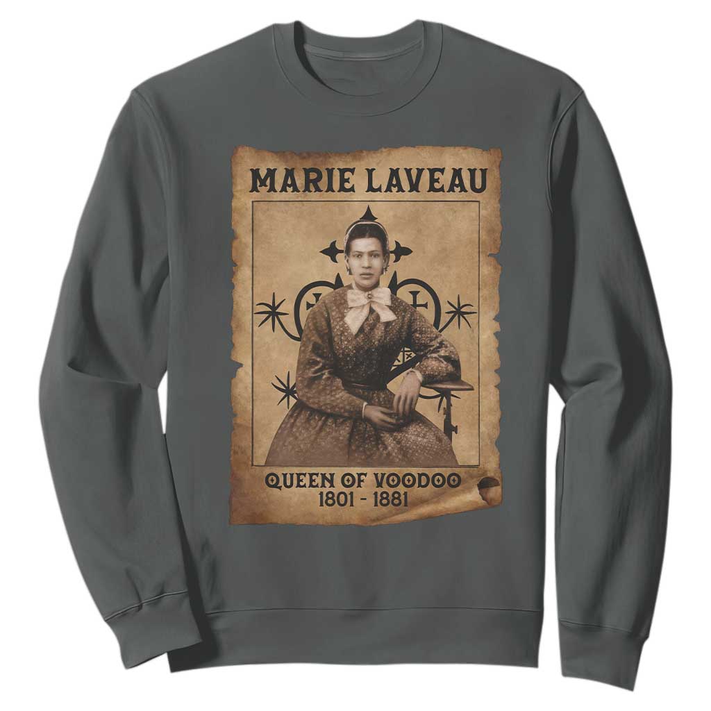Marie Laveau Sweatshirt Queen Of Voodoo New Orleans Hoodoo Rootwork TS11 Dark Heather Print Your Wear