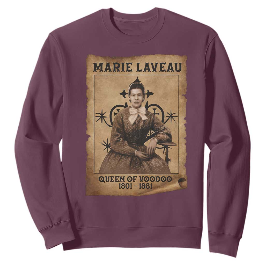 Marie Laveau Sweatshirt Queen Of Voodoo New Orleans Hoodoo Rootwork TS11 Maroon Print Your Wear