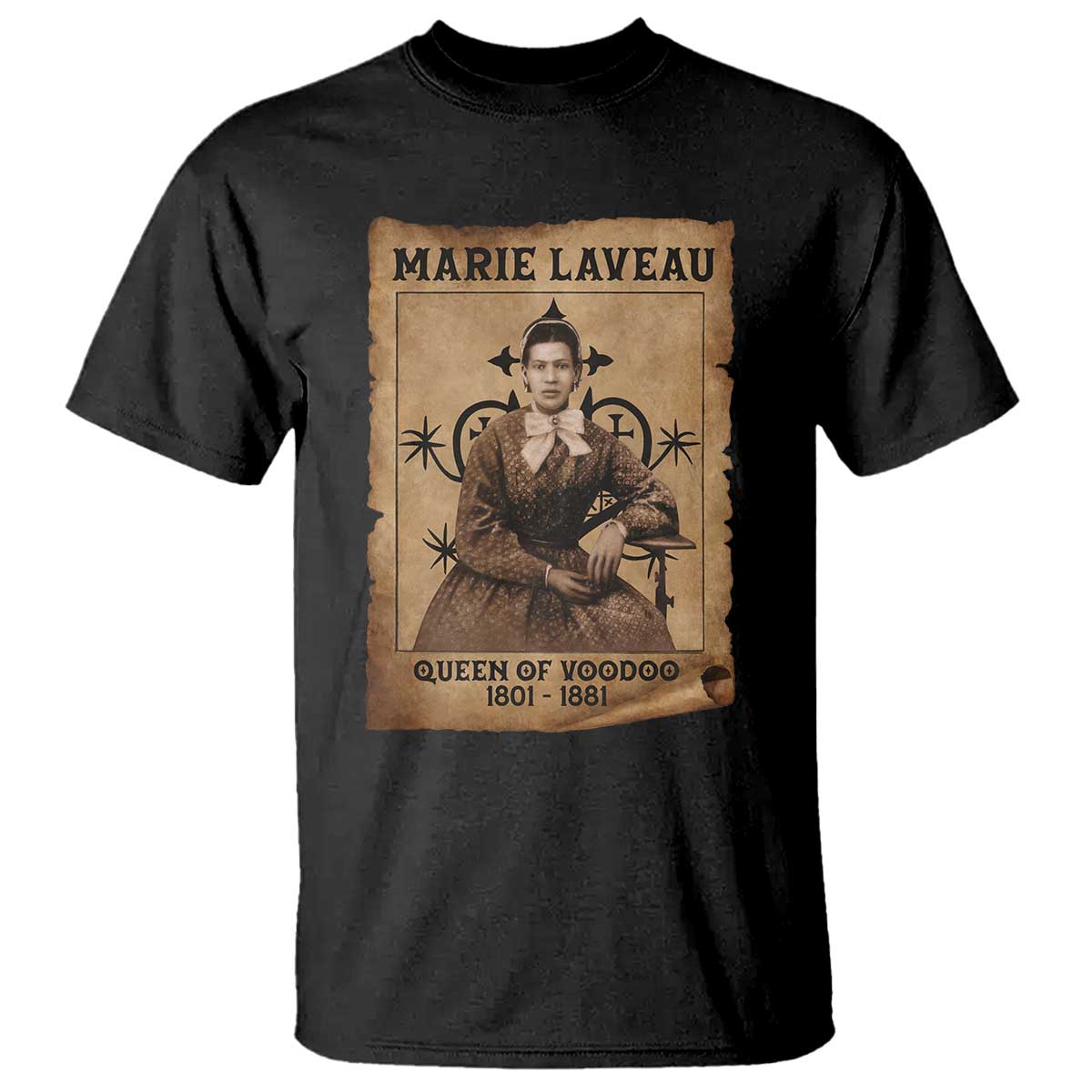 Marie Laveau T Shirt Queen Of Voodoo New Orleans Hoodoo Rootwork TS11 Black Print Your Wear