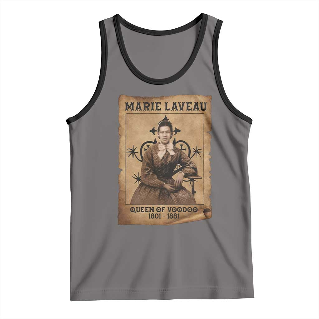 Marie Laveau Tank Top Queen Of Voodoo New Orleans Hoodoo Rootwork TS11 Deep Heather Black Print Your Wear