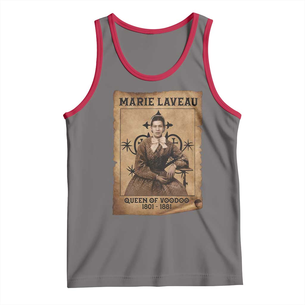 Marie Laveau Tank Top Queen Of Voodoo New Orleans Hoodoo Rootwork TS11 Deep Heather Red Print Your Wear