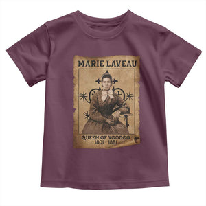Marie Laveau Toddler T Shirt Queen Of Voodoo New Orleans Hoodoo Rootwork TS11 Maroon Print Your Wear