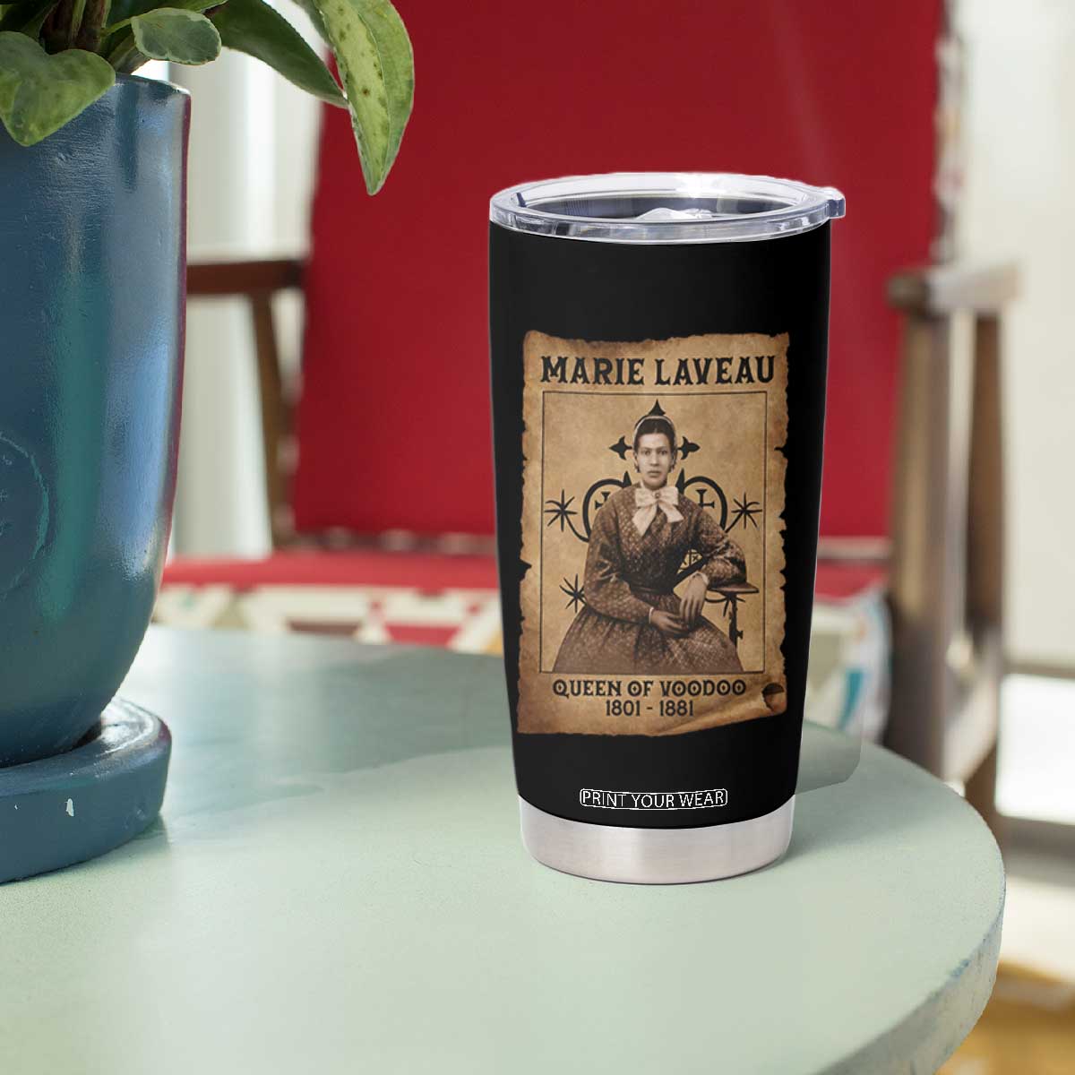Marie Laveau Tumbler Cup Queen Of Voodoo New Orleans Hoodoo Rootwork TS11 Print Your Wear