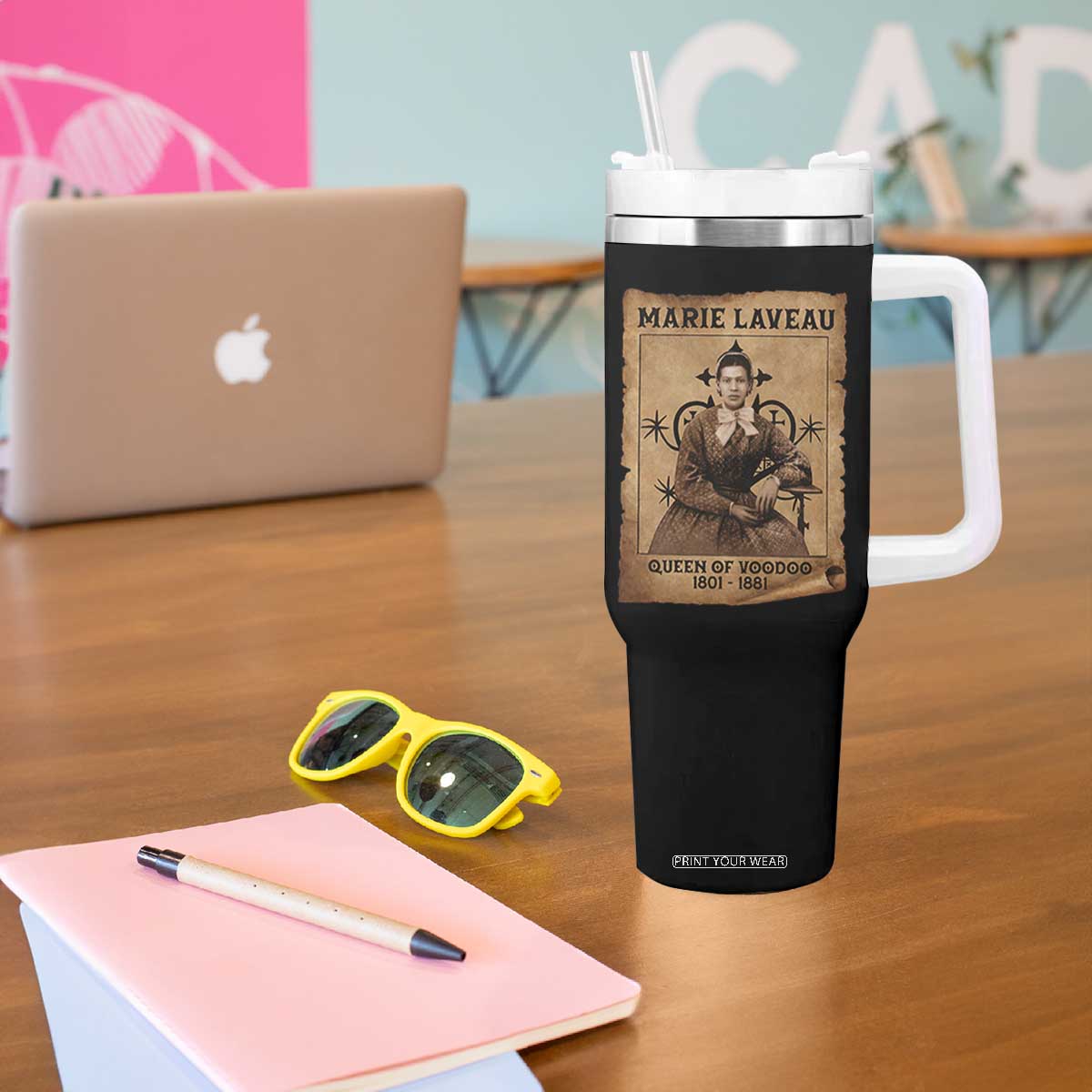 Marie Laveau Tumbler With Handle Queen Of Voodoo New Orleans Hoodoo Rootwork TS11 Print Your Wear