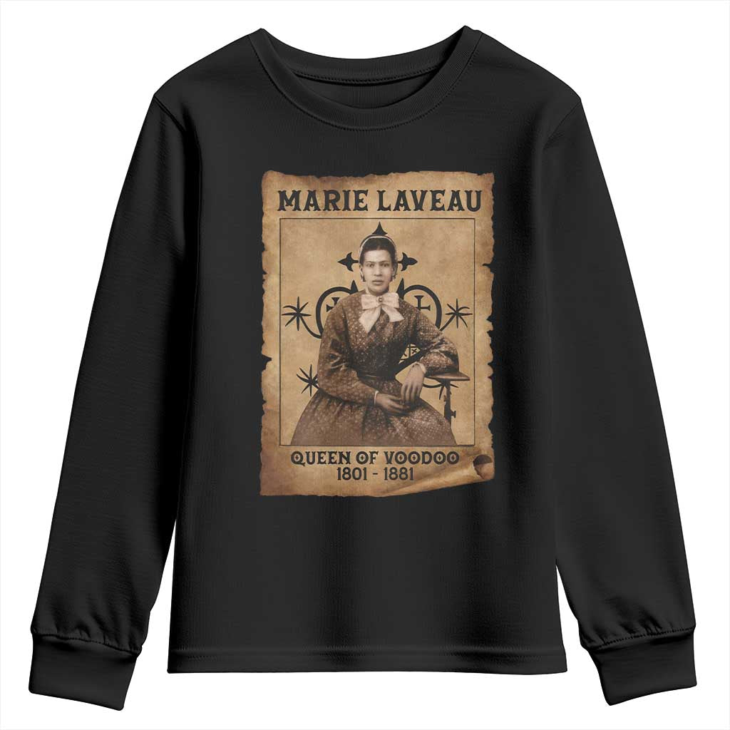 Marie Laveau Youth Sweatshirt Queen Of Voodoo New Orleans Hoodoo Rootwork TS11 Black Print Your Wear