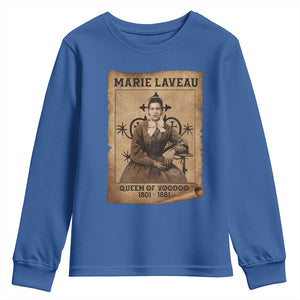 Marie Laveau Youth Sweatshirt Queen Of Voodoo New Orleans Hoodoo Rootwork TS11 Royal Blue Print Your Wear