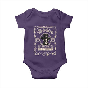 New Orleans Voodoo Baby Onesie Tales Of Voodoo Magic Skull Spooky Hoodoo Rootworker TS11 Purple Print Your Wear