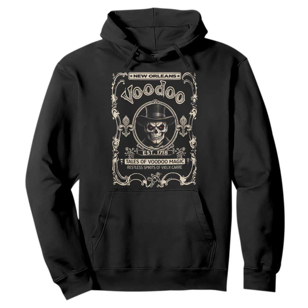 New Orleans Voodoo Hoodie Tales Of Voodoo Magic Skull Spooky Hoodoo Rootworker TS11 Black Print Your Wear