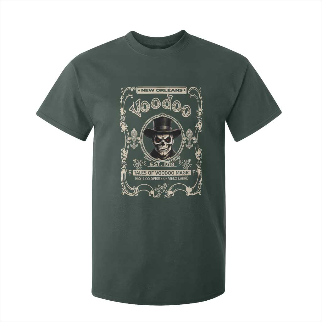 New Orleans Voodoo T Shirt For Kid Tales Of Voodoo Magic Skull Spooky Hoodoo Rootworker TS11 Dark Forest Green Print Your Wear