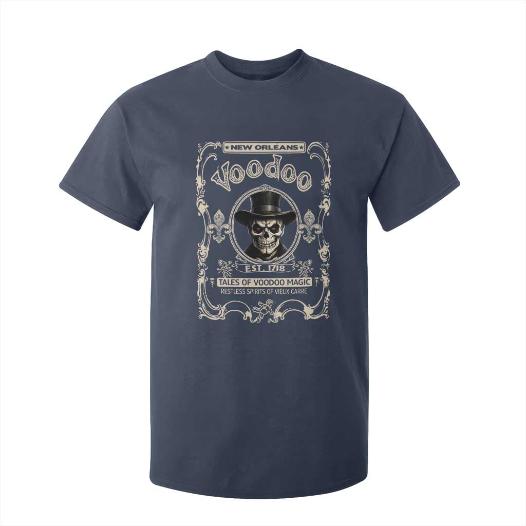 New Orleans Voodoo T Shirt For Kid Tales Of Voodoo Magic Skull Spooky Hoodoo Rootworker TS11 Navy Print Your Wear