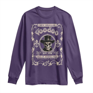 New Orleans Voodoo Long Sleeve Shirt Tales Of Voodoo Magic Skull Spooky Hoodoo Rootworker TS11 Purple Print Your Wear