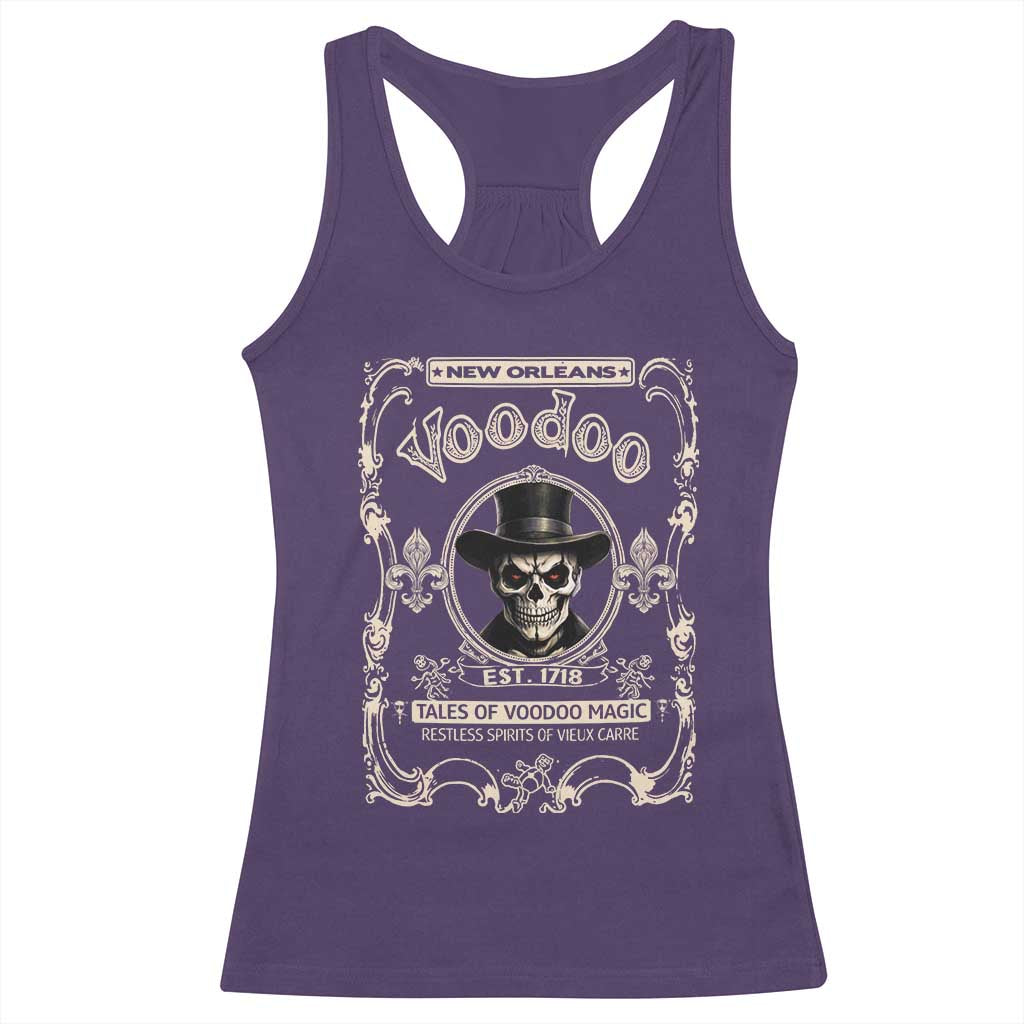 New Orleans Voodoo Racerback Tank Top Tales Of Voodoo Magic Skull Spooky Hoodoo Rootworker TS11 Purple Print Your Wear