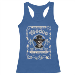 New Orleans Voodoo Racerback Tank Top Tales Of Voodoo Magic Skull Spooky Hoodoo Rootworker TS11 Royal Blue Print Your Wear