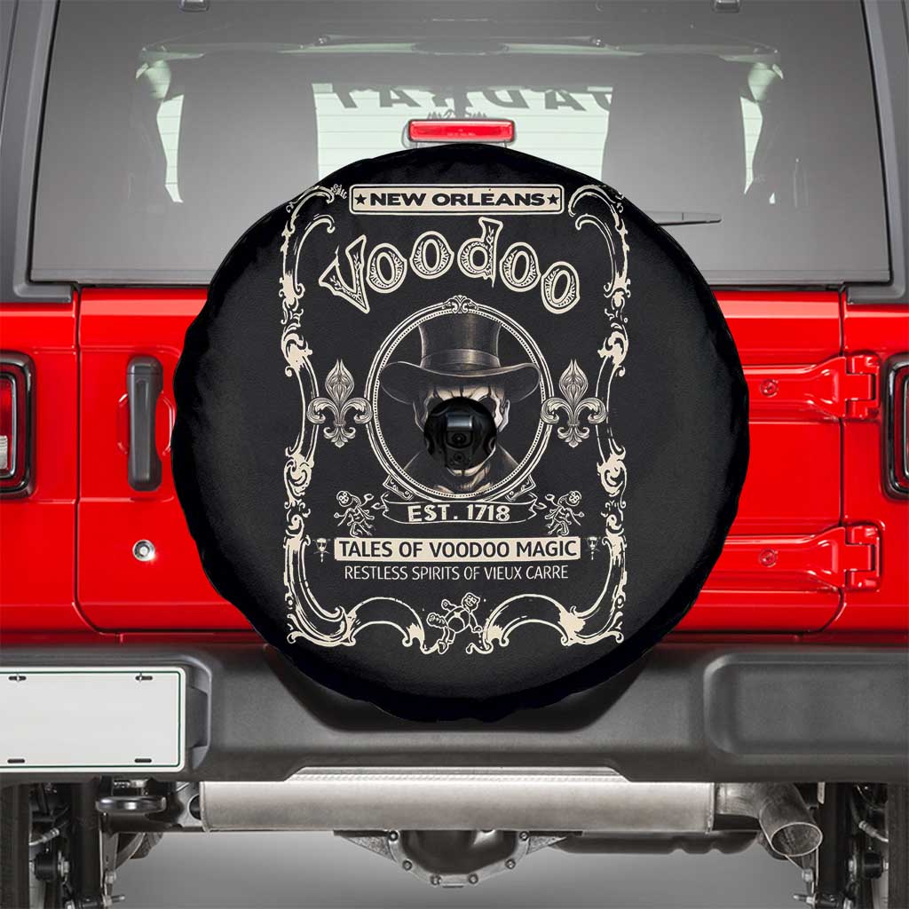 New Orleans Voodoo Spare Tire Cover Tales Of Voodoo Magic Skull Spooky Hoodoo Rootworker TS11 Black Print Your Wear