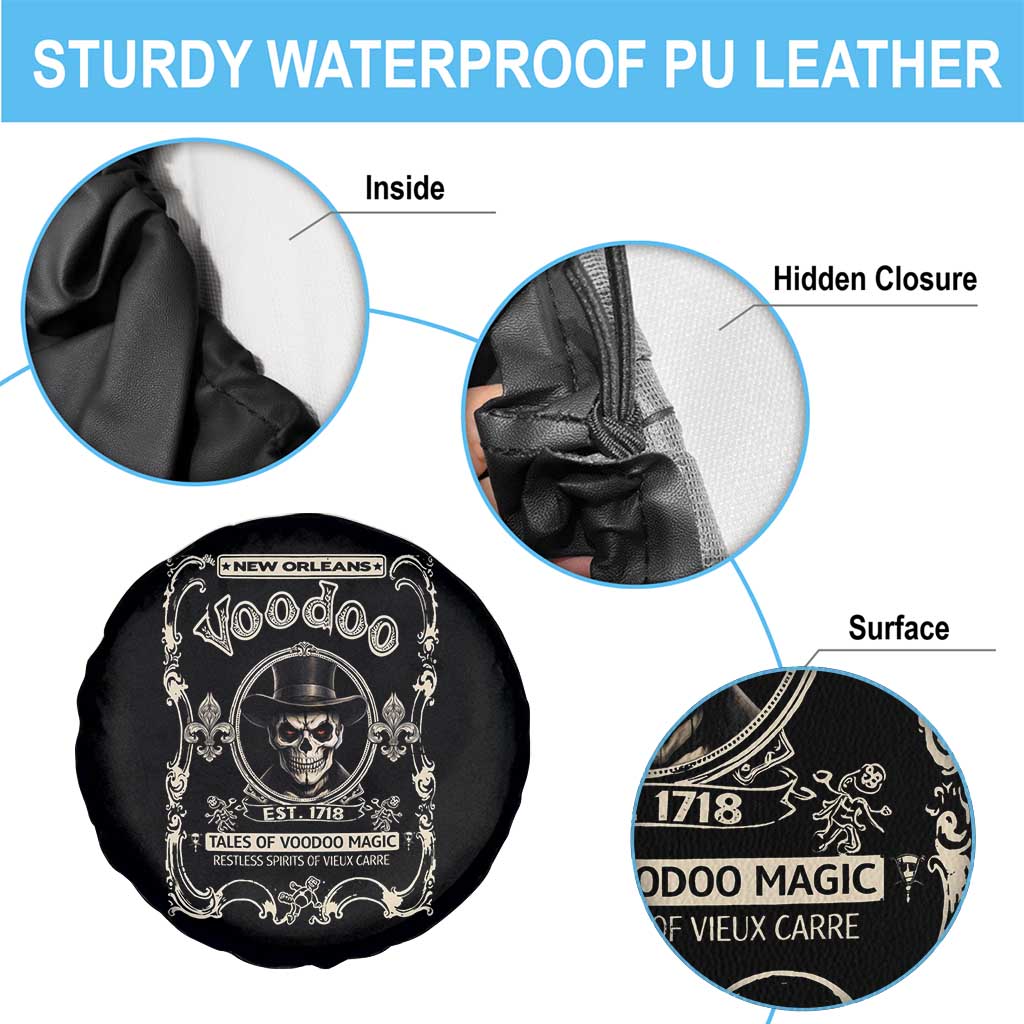 New Orleans Voodoo Spare Tire Cover Tales Of Voodoo Magic Skull Spooky Hoodoo Rootworker TS11 Print Your Wear
