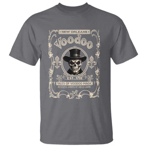 New Orleans Voodoo T Shirt Tales Of Voodoo Magic Skull Spooky Hoodoo Rootworker TS11 Charcoal Print Your Wear