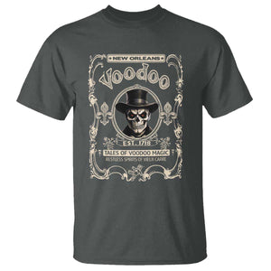 New Orleans Voodoo T Shirt Tales Of Voodoo Magic Skull Spooky Hoodoo Rootworker TS11 Dark Heather Print Your Wear