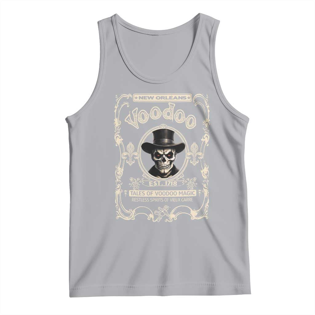 New Orleans Voodoo Tank Top Tales Of Voodoo Magic Skull Spooky Hoodoo Rootworker TS11 Athletic Heather Print Your Wear