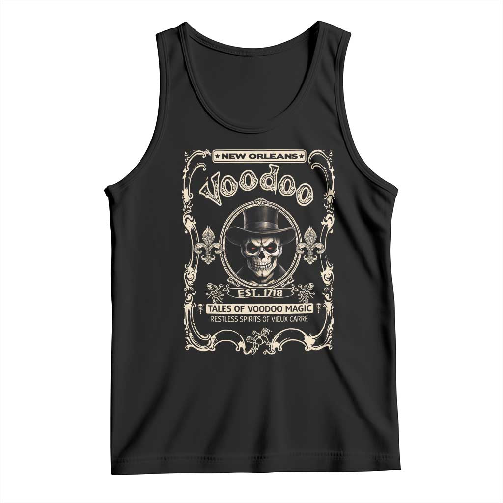 New Orleans Voodoo Tank Top Tales Of Voodoo Magic Skull Spooky Hoodoo Rootworker TS11 Black Print Your Wear
