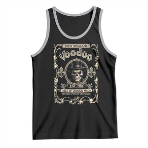 New Orleans Voodoo Tank Top Tales Of Voodoo Magic Skull Spooky Hoodoo Rootworker TS11 Black Athletic Heather Print Your Wear