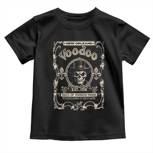 New Orleans Voodoo Toddler T Shirt Tales Of Voodoo Magic Skull Spooky Hoodoo Rootworker TS11 Black Print Your Wear