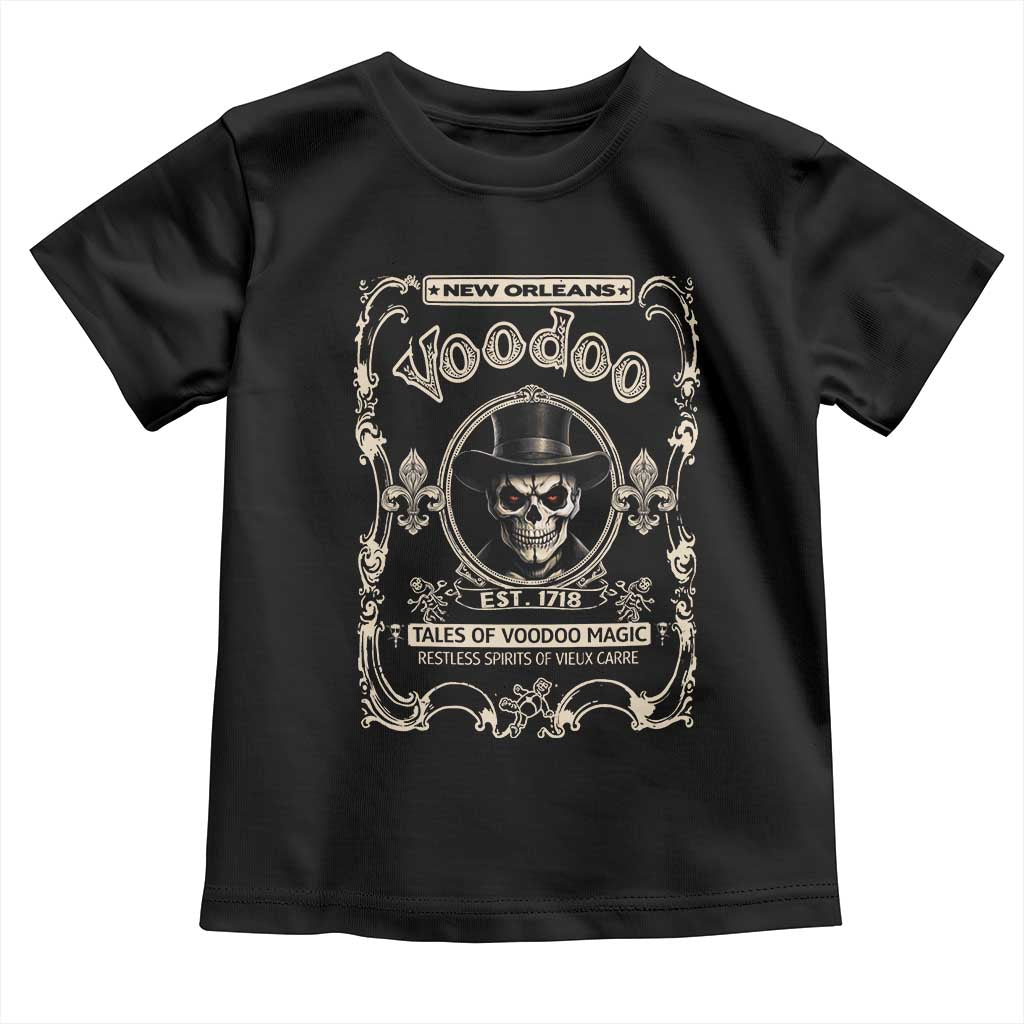 New Orleans Voodoo Toddler T Shirt Tales Of Voodoo Magic Skull Spooky Hoodoo Rootworker TS11 Black Print Your Wear
