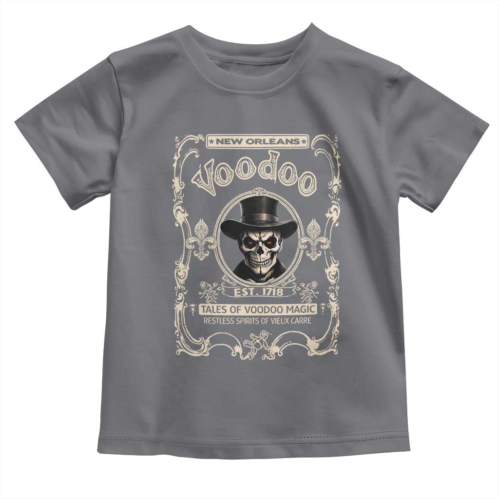 New Orleans Voodoo Toddler T Shirt Tales Of Voodoo Magic Skull Spooky Hoodoo Rootworker TS11 Charcoal Print Your Wear