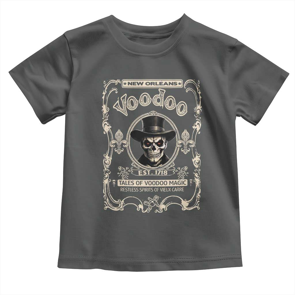 New Orleans Voodoo Toddler T Shirt Tales Of Voodoo Magic Skull Spooky Hoodoo Rootworker TS11 Dark Heather Print Your Wear