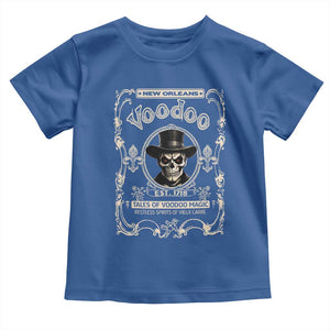 New Orleans Voodoo Toddler T Shirt Tales Of Voodoo Magic Skull Spooky Hoodoo Rootworker TS11 Royal Blue Print Your Wear