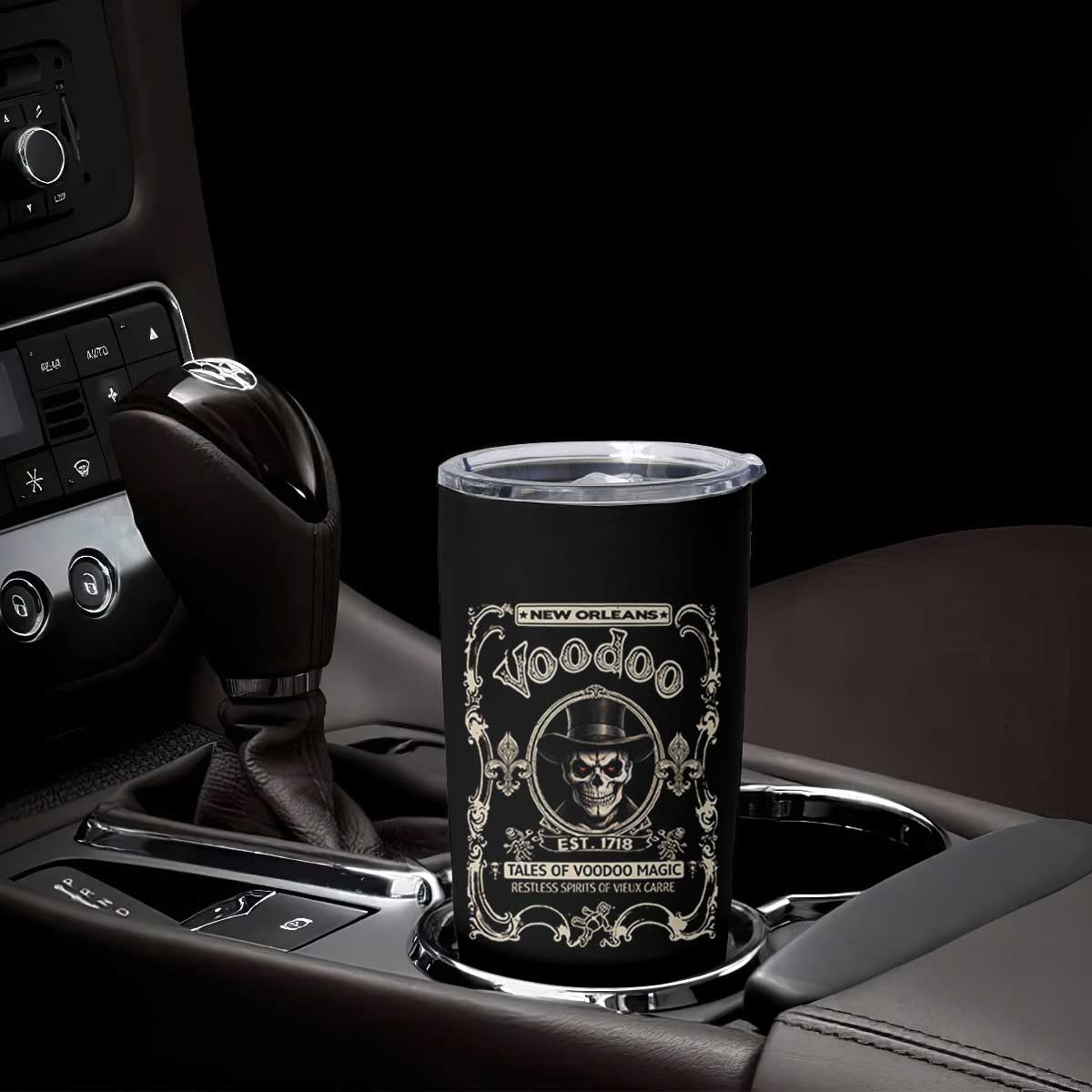 New Orleans Voodoo Tumbler Cup Tales Of Voodoo Magic Skull Spooky Hoodoo Rootworker TS11 Print Your Wear