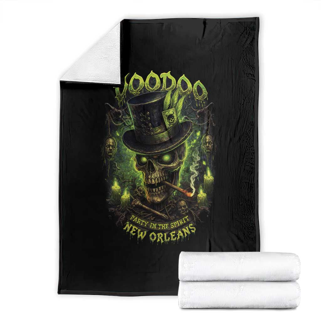 Louisiana Voodoo Skull Throw Blanket Party In The Spirit New Orleans Creepy Occult Lover TS11 Black Print Your Wear