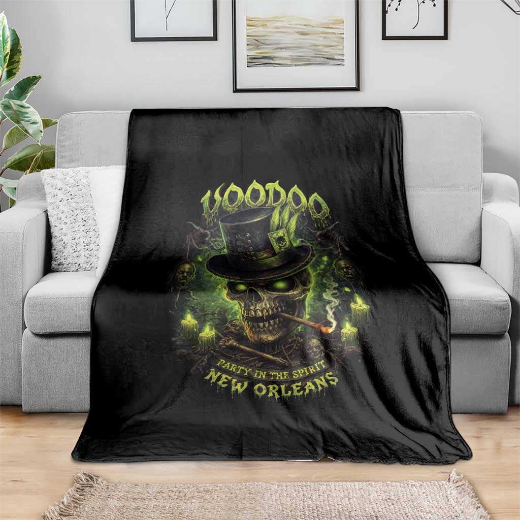 Louisiana Voodoo Skull Throw Blanket Party In The Spirit New Orleans Creepy Occult Lover TS11 Print Your Wear