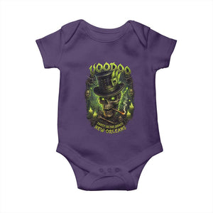 Louisiana Voodoo Skull Baby Onesie Party In The Spirit New Orleans Creepy Occult Lover TS11 Purple Print Your Wear