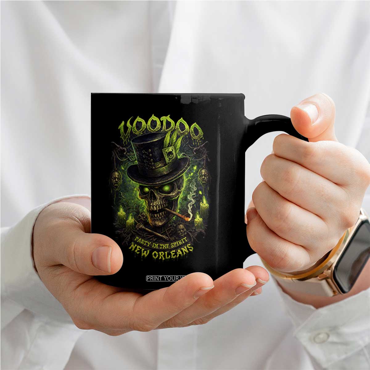 Louisiana Voodoo Skull Coffee Mug Party In The Spirit New Orleans Creepy Occult Lover TS11 Print Your Wear