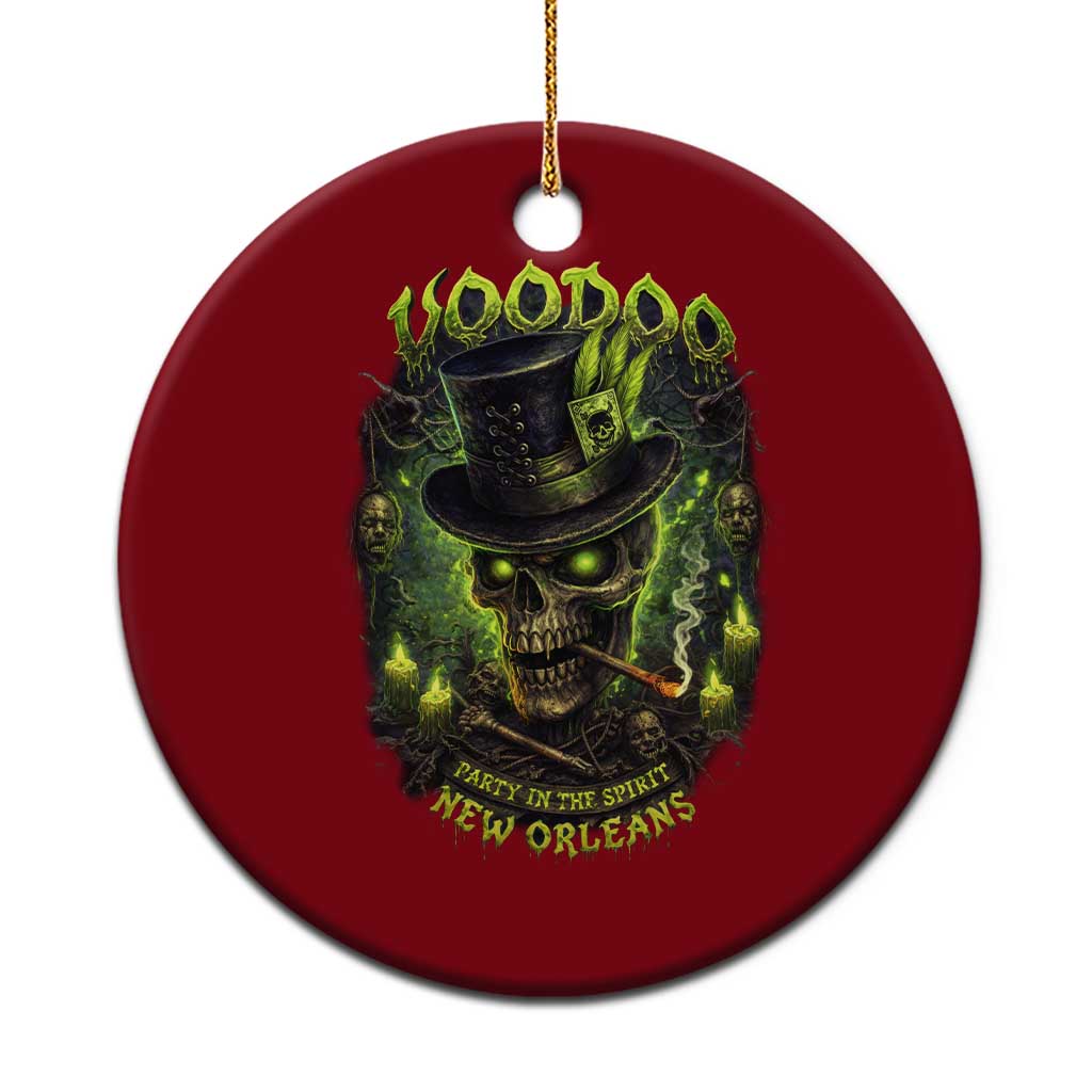 Louisiana Voodoo Skull Ceramic Ornament Party In The Spirit New Orleans Creepy Occult Lover TS11 1pc Red Print Your Wear