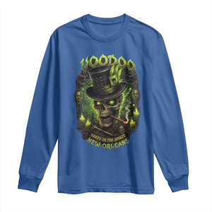 Louisiana Voodoo Skull Long Sleeve Shirt Party In The Spirit New Orleans Creepy Occult Lover TS11 Royal Blue Print Your Wear