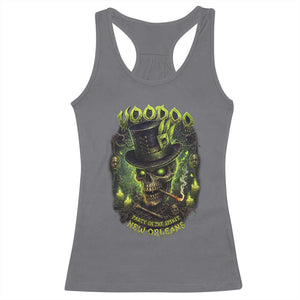 Louisiana Voodoo Skull Racerback Tank Top Party In The Spirit New Orleans Creepy Occult Lover TS11 Charcoal Print Your Wear